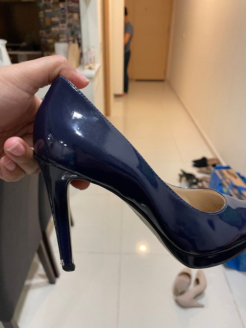 nine west light blue pumps