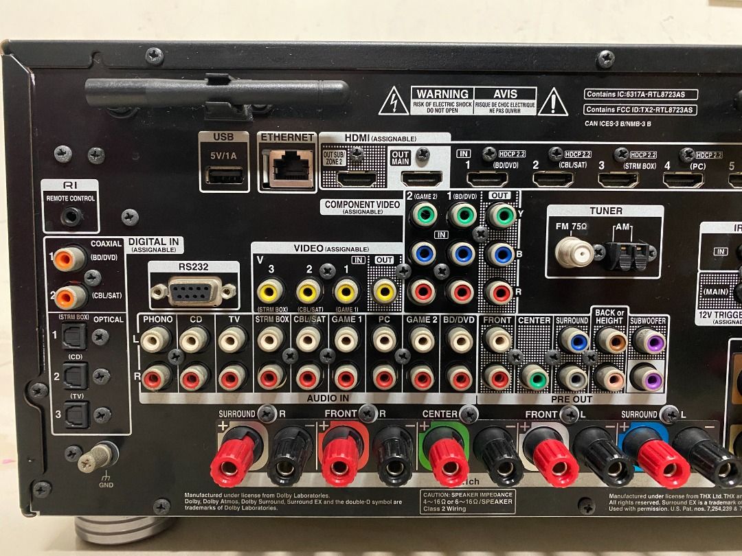 ONKYO TX RZ800 收音/環繞擴大機7.2 藍芽4K USB 藍光擴大機 有全新副廠遙控器, 耳機及錄音音訊設備, 音樂播放裝置