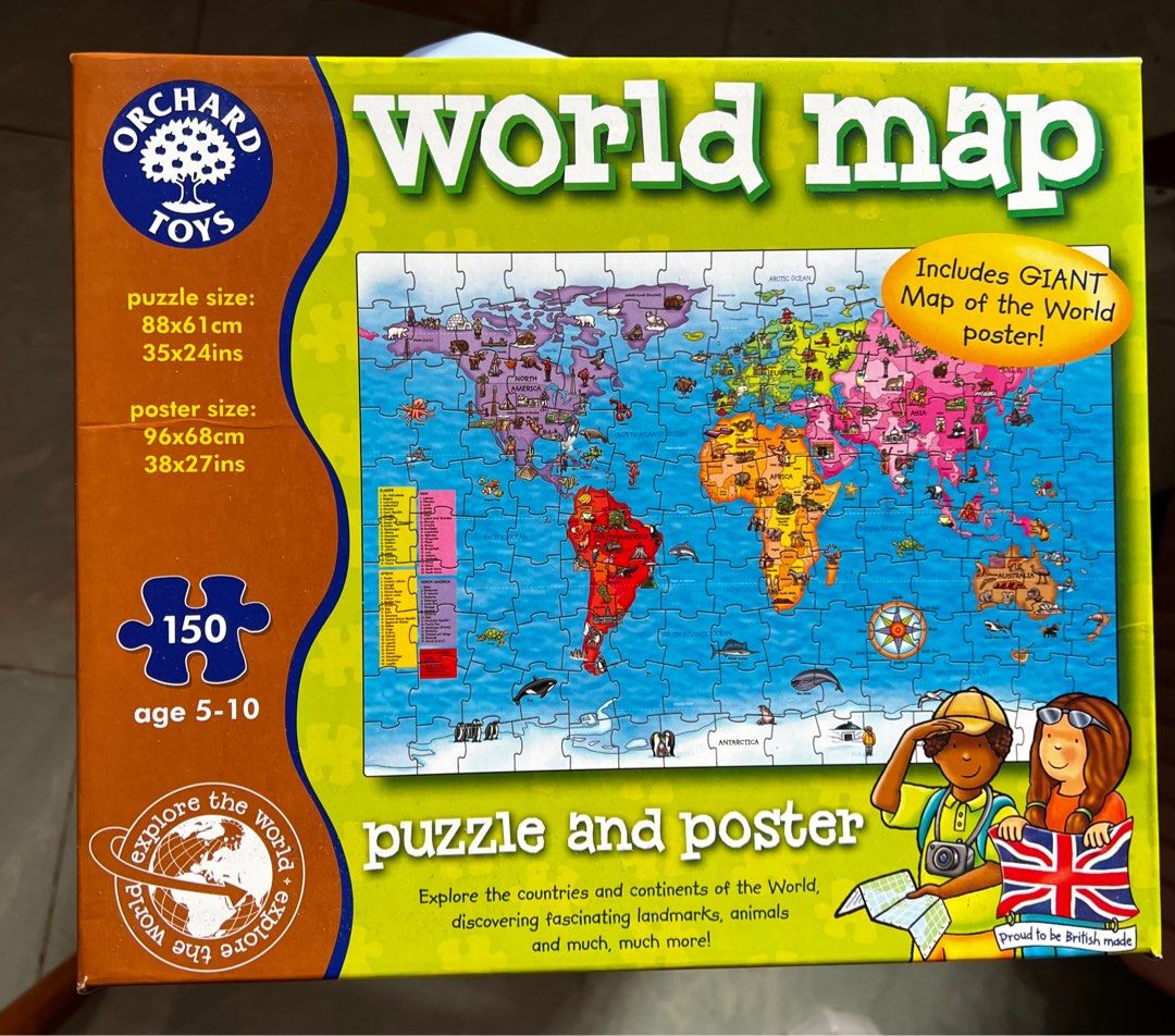 Orchard World Map Puzzle 150pcs 興趣及遊戲 書本 And 文具 小朋友書 Carousell 2325