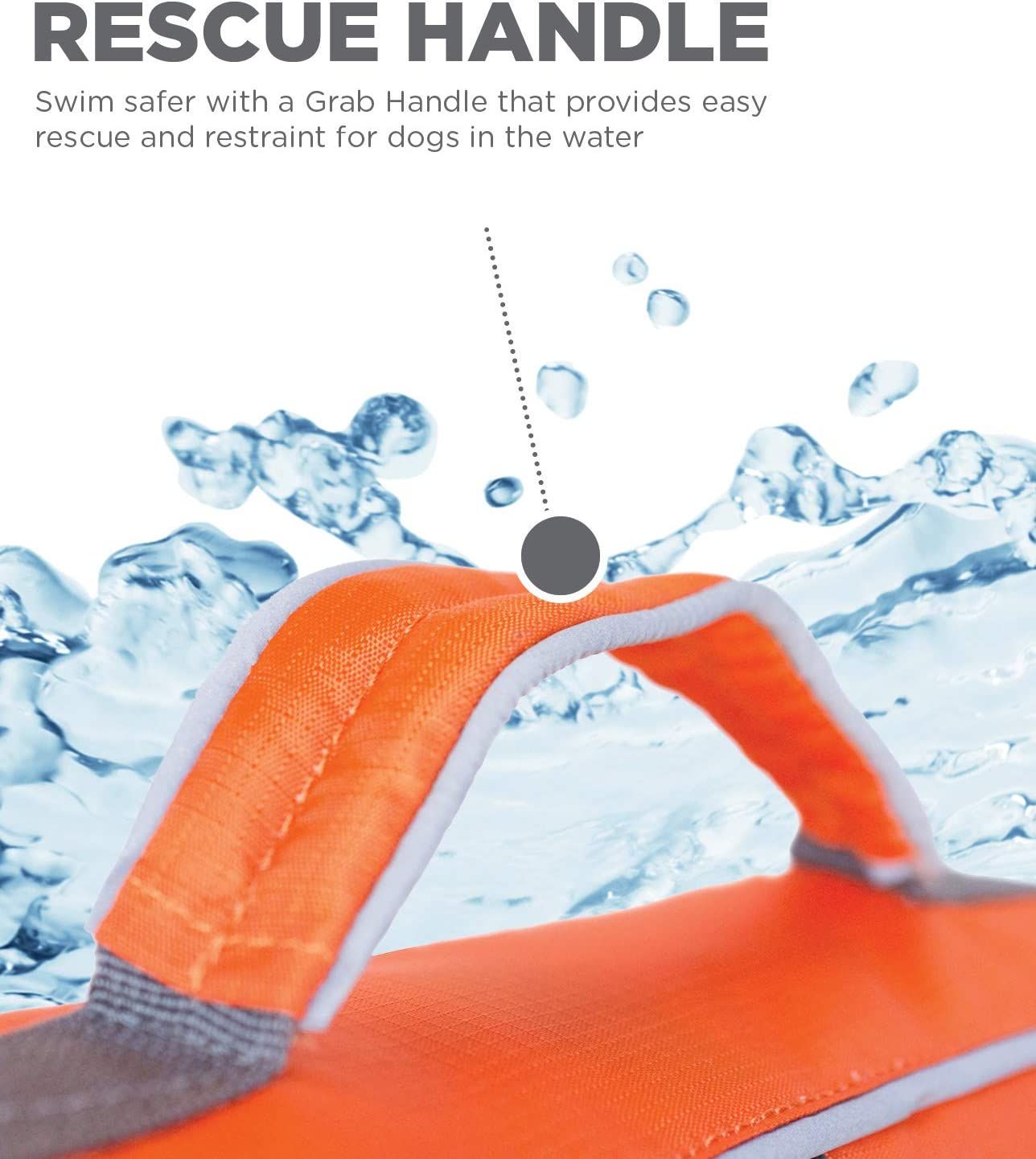 Outward Hound Ripstop Small Dog Life Jacket Life Preserver for Dogs, Small, Orange (Category: Homes & Other Pet Accessories) located in Singapore. Submitted by justgooddeal (Listing ID 1222553465, Image 3). Description: Dual grab handles for easy rescue Adjustable side release buckles ensure the perfect fit Front float support keeps your pup's head above water Reflective accents and bright colors for high visibility Please measure chest and refer