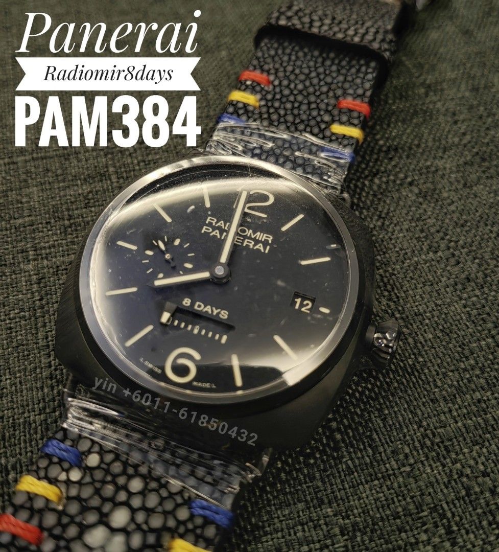 Panerai PAM384 Radiomir 8 days ceramic full set 2018 year