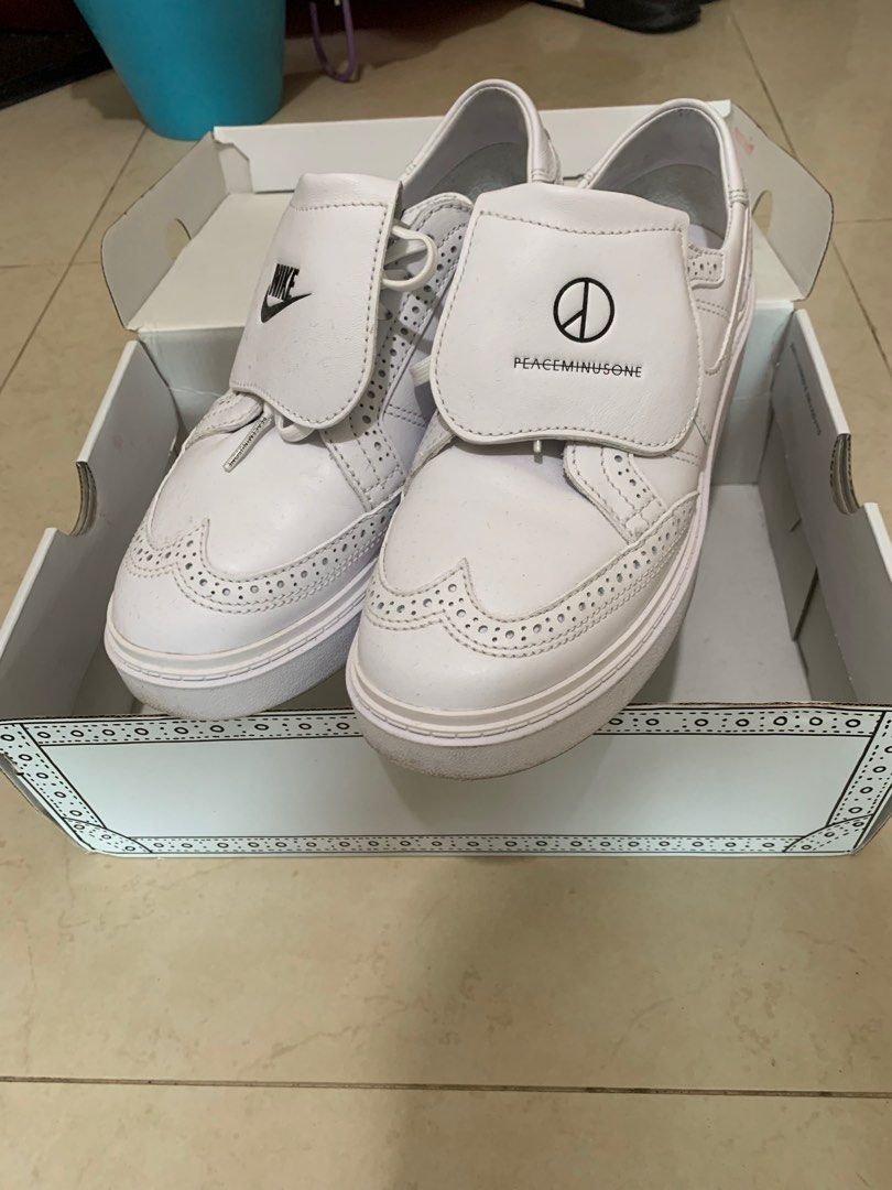 Peaceminusone x Nike Kwondo 1 G-Dragon triple white, 男裝, 鞋, 波