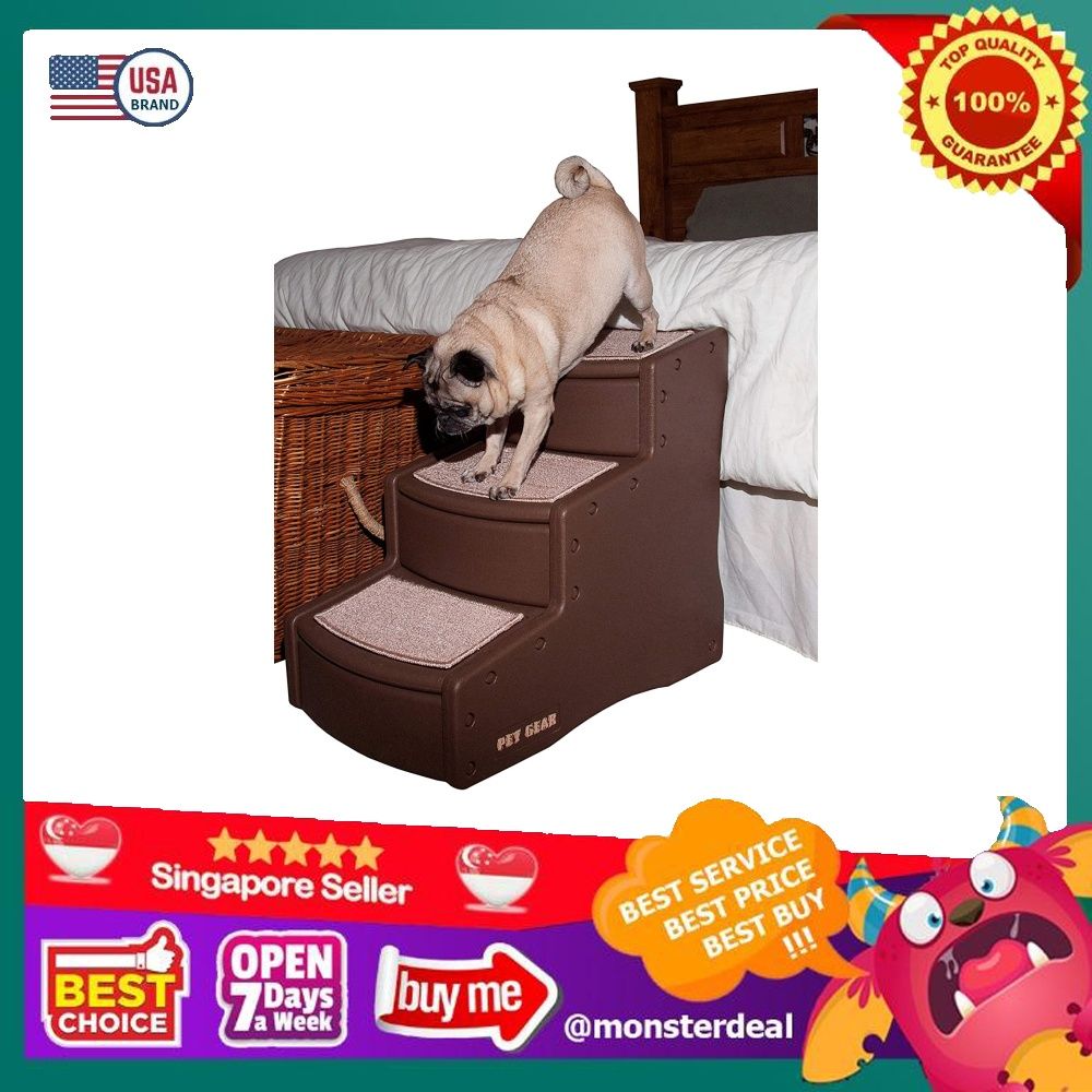 Pet Gear Easy Step III Pet Stairs 3 Step for Cats Dogs Removable