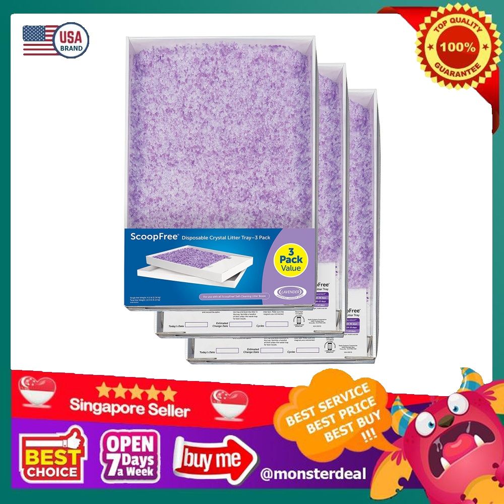 PetSafe ScoopFree Crystal Litter Tray Refills Lavender Crystals