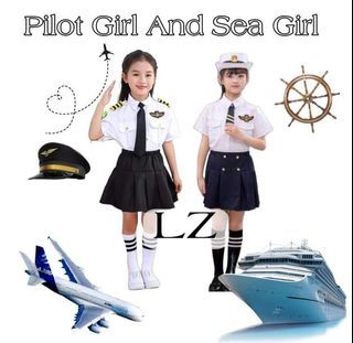 PilotGirl And Sea Girl Career Costume For Kids