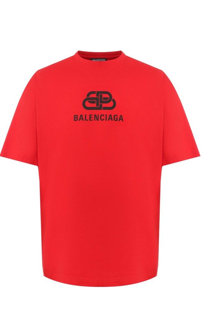 Red balenciaga shirt hotsell