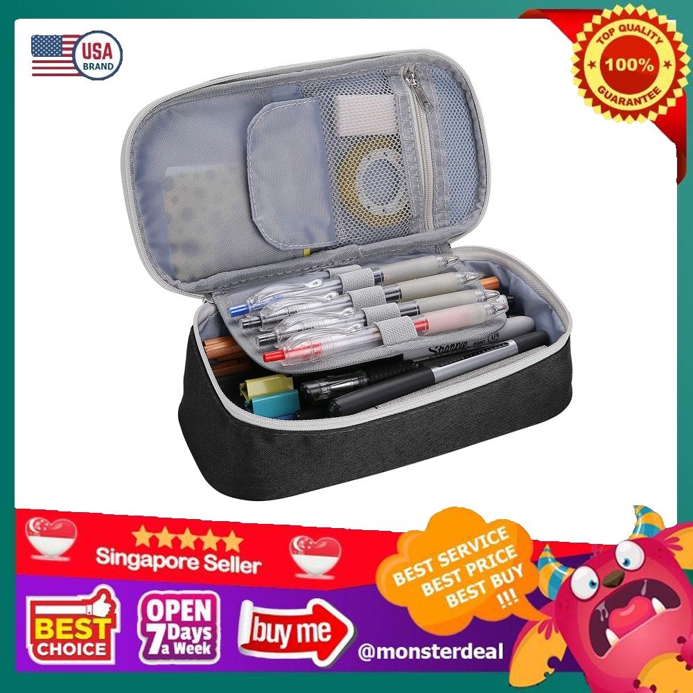 Procase pencil bag pen case outlet capacity stationery pouch pencil holder organizer