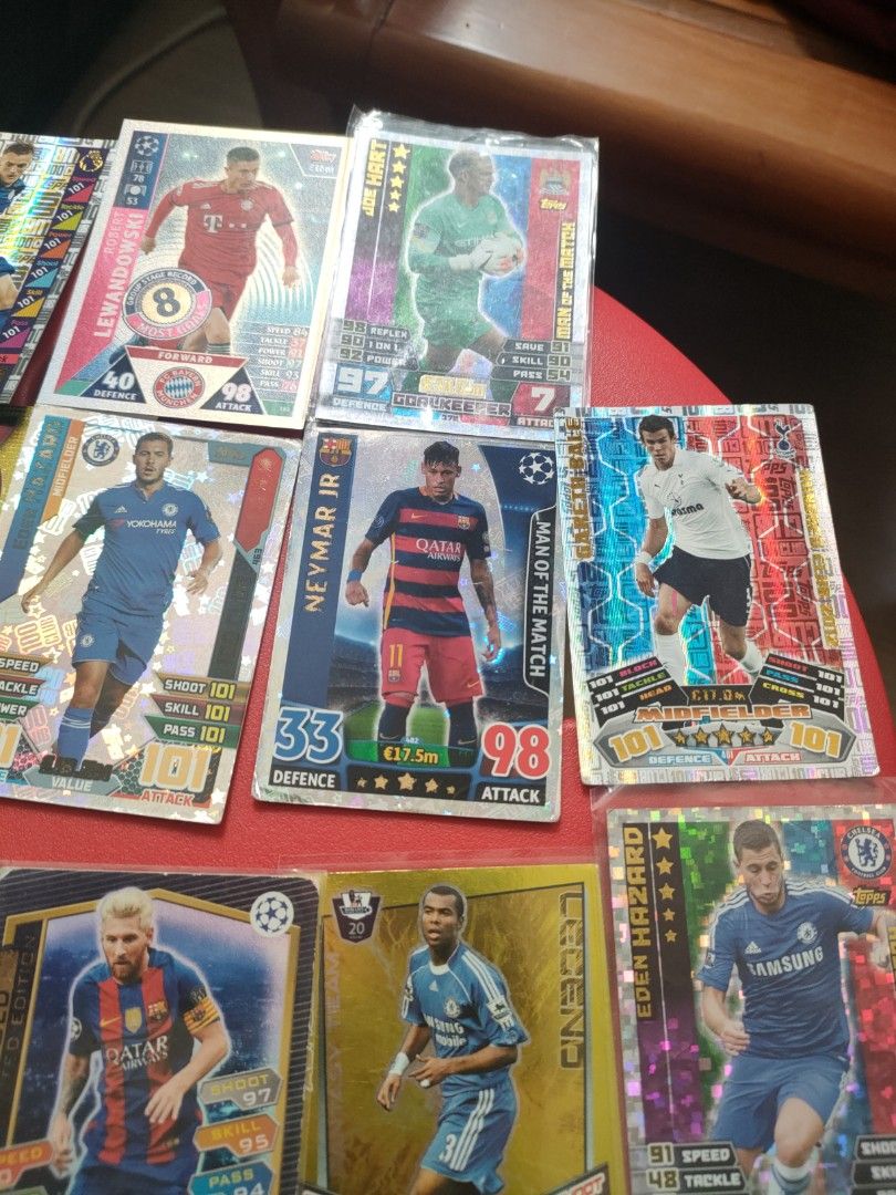 Rare match attax cards gold messi, Hobbies & Toys, Toys & Games on