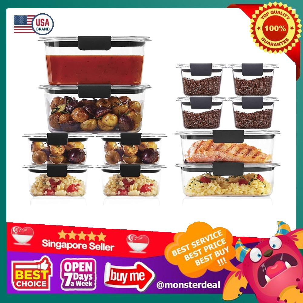 Rubbermaid Brilliance Storage Plastic Lids, Clear, 24Piece, 2108390