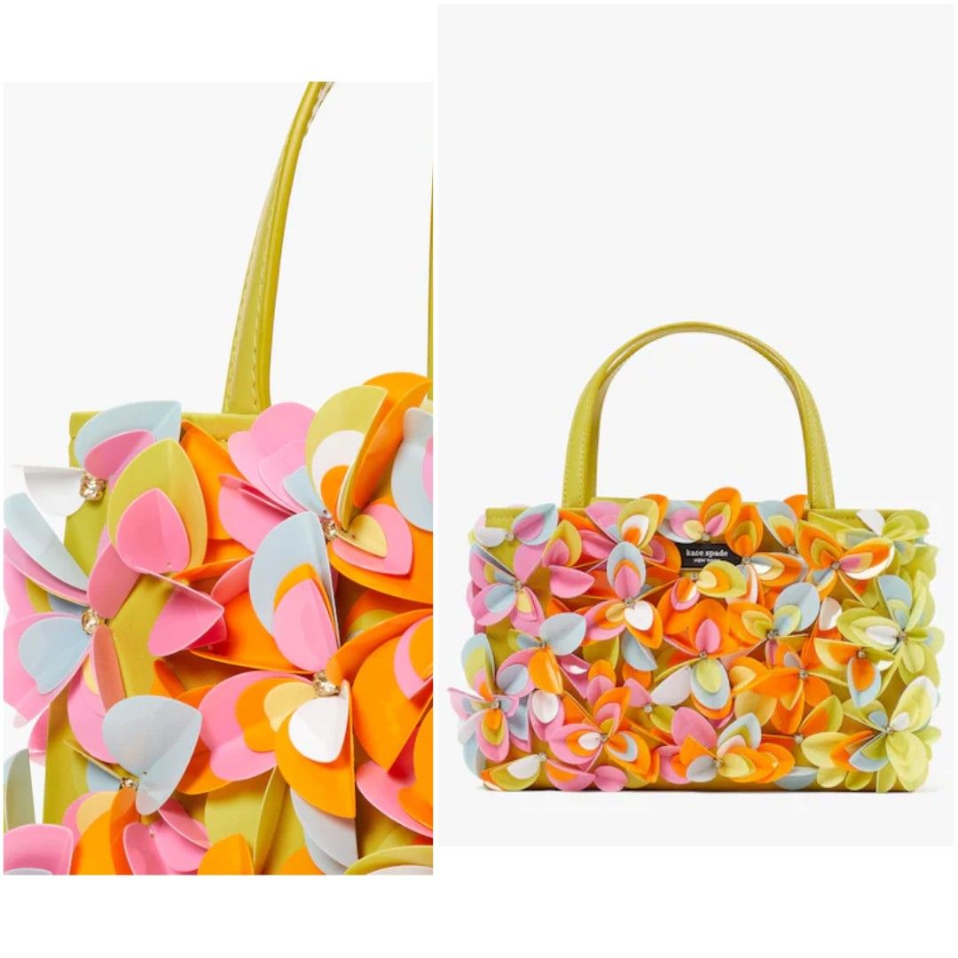 Sam Icon Floral Embellished Nylon Small Tote