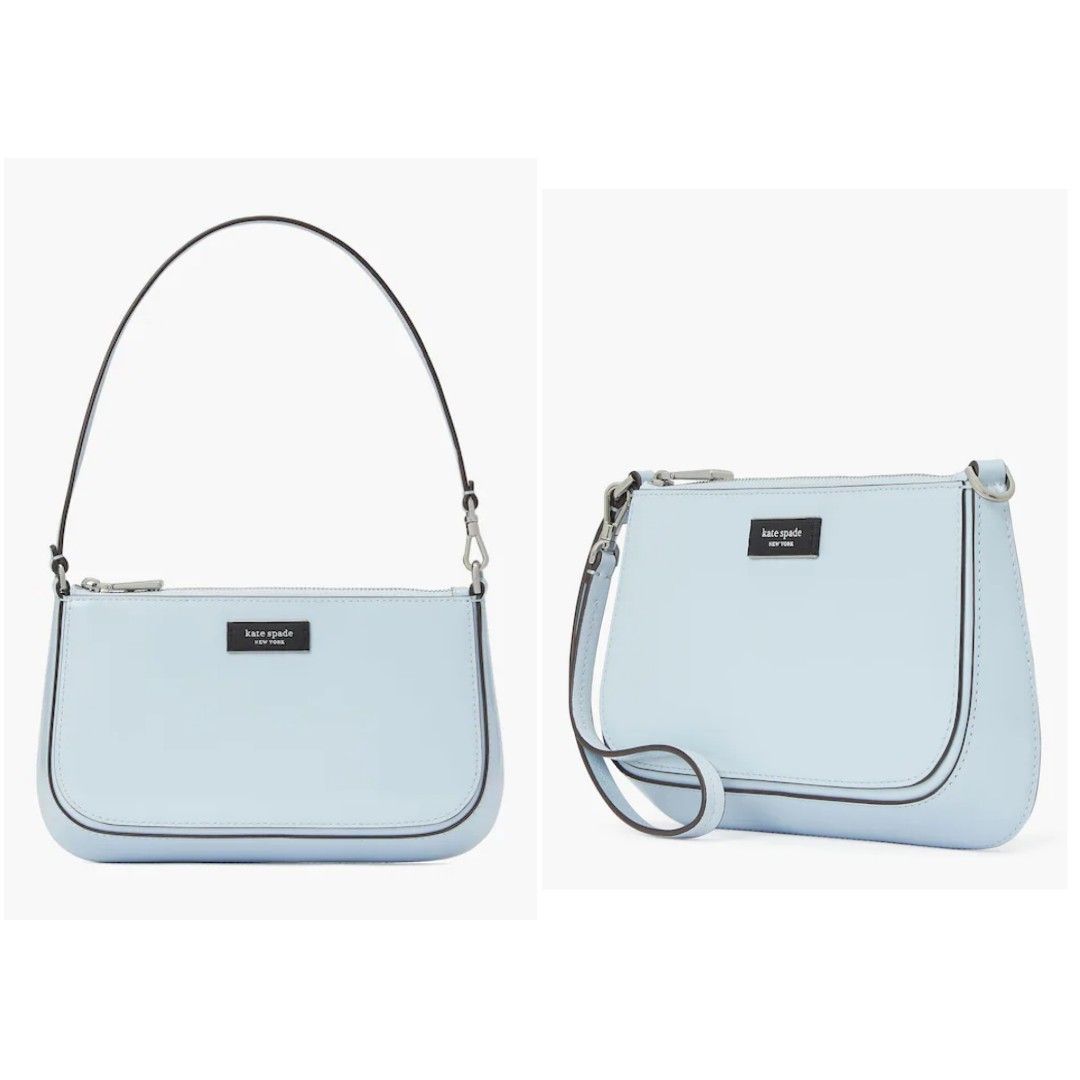 Sam Icon Leather Mini Pochette True White, WRISTLETS & POUCHES