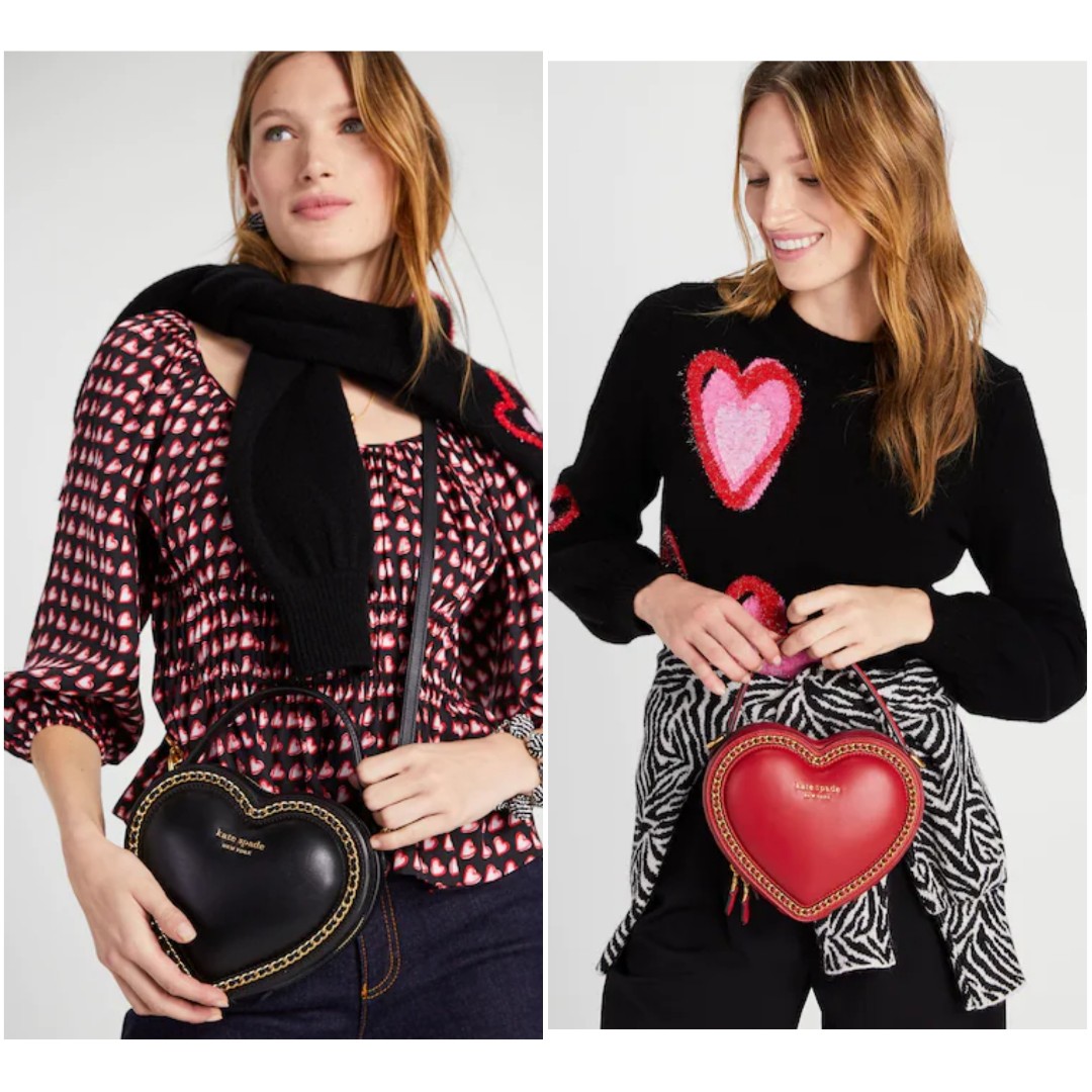 Shop kate spade new york Amour 3D Heart Leather Crossbody Bag