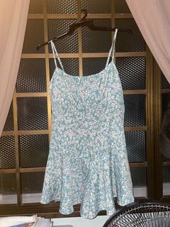 Shein floral green romper