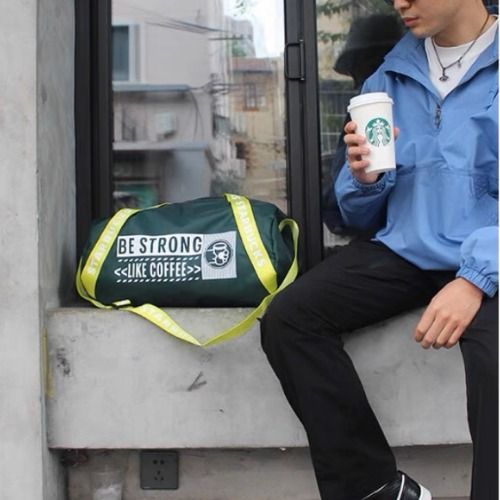 Starbucks Be Strong Like Series Gym Bag Duffel Bag Fitness Bag Yoga Bag Travel Bag Training Bag Exercise Bag