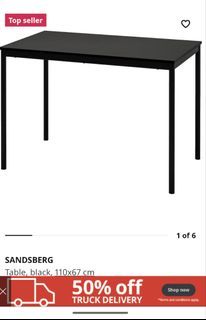 Sturdy table with iron legs