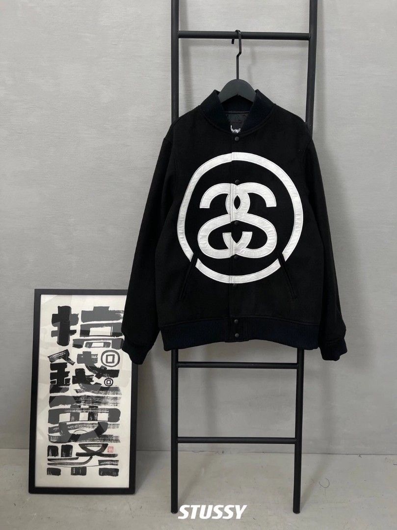 STUSSY SS-LINK VARSITY JACKET - スウェット