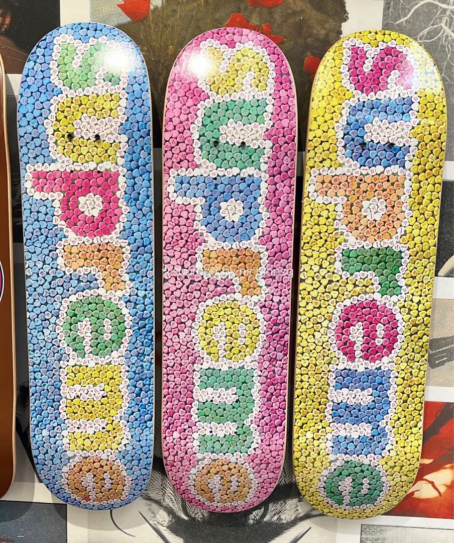 SUPREME CANDY HEARTS SKATEBOARD, Furniture & Home Living, Home