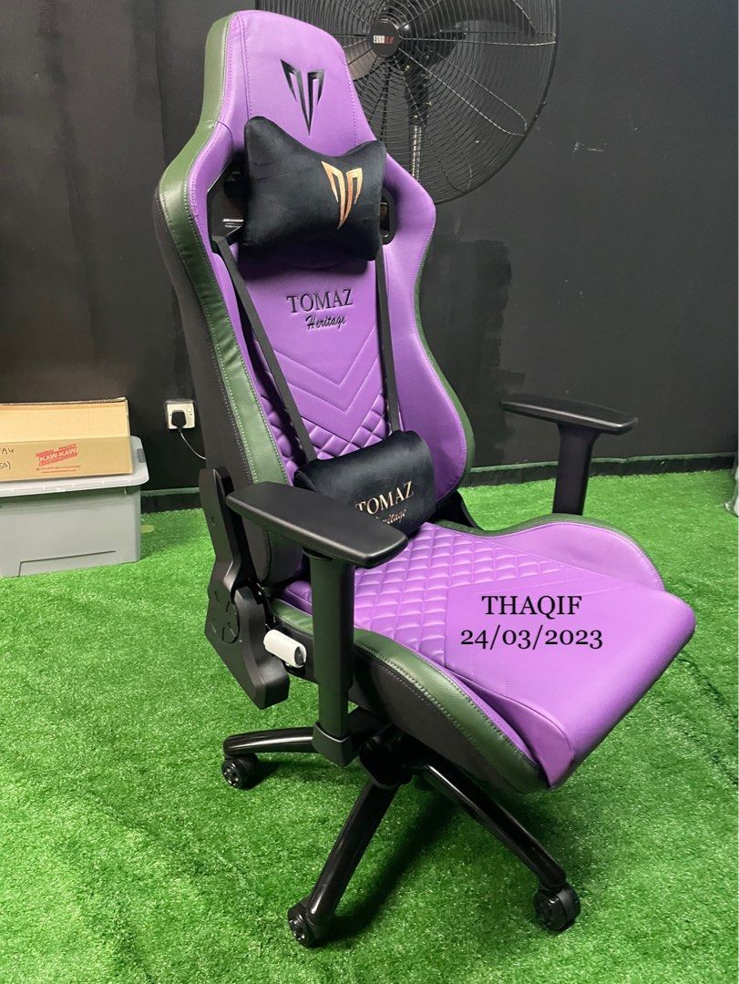 Tomaz Gaming Chair Troy purple/green Inspired Joker, Furniture & Home  Living, Furniture, Chairs on Carousell