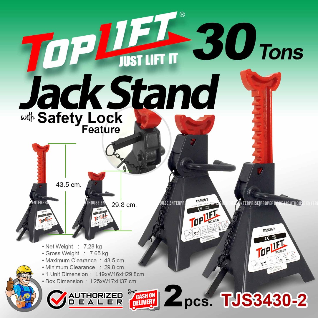 TOPLIFT 3 Tons Jack Stand (TJS34302) *LIGHTHOUSE ENTERPRISE