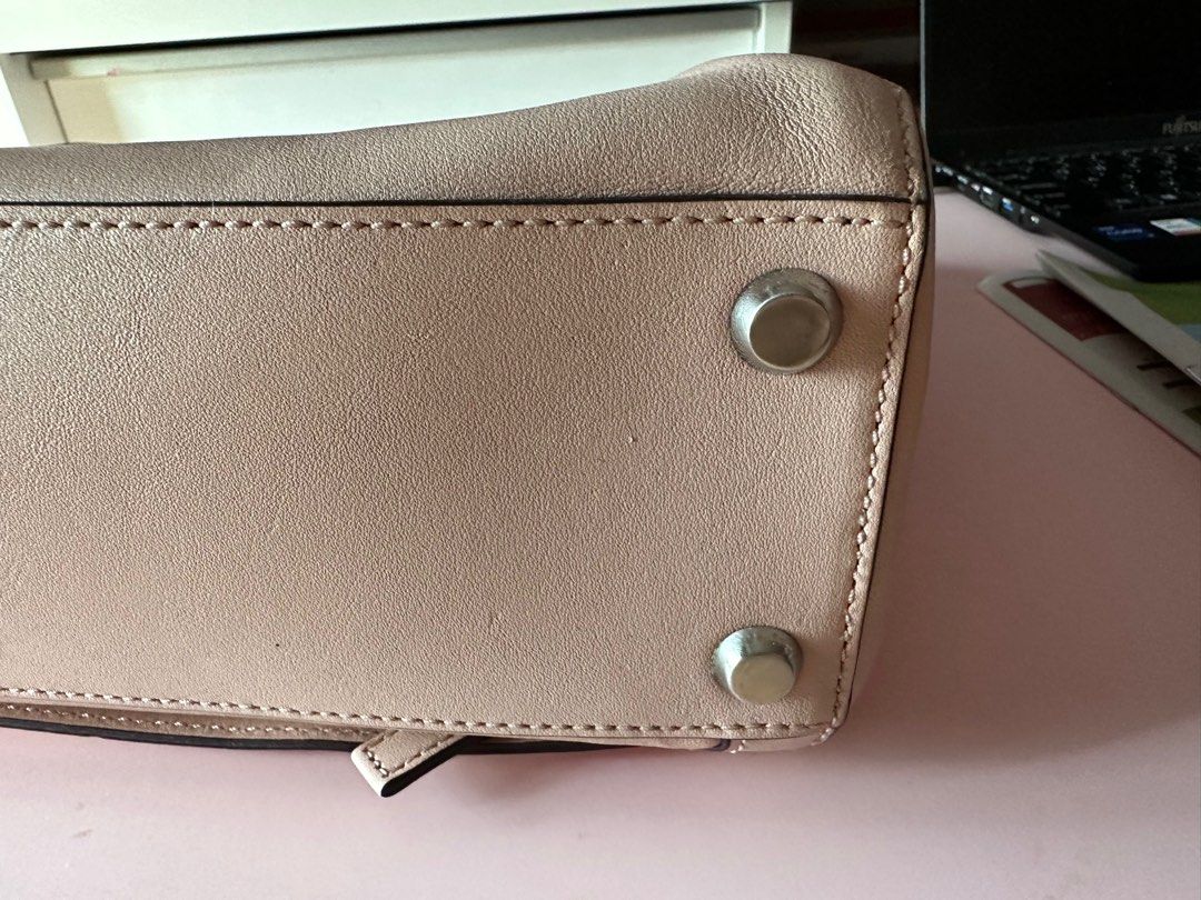 TUMI Thalia Satchel Blush Leather Handbag Briefcase Carousell