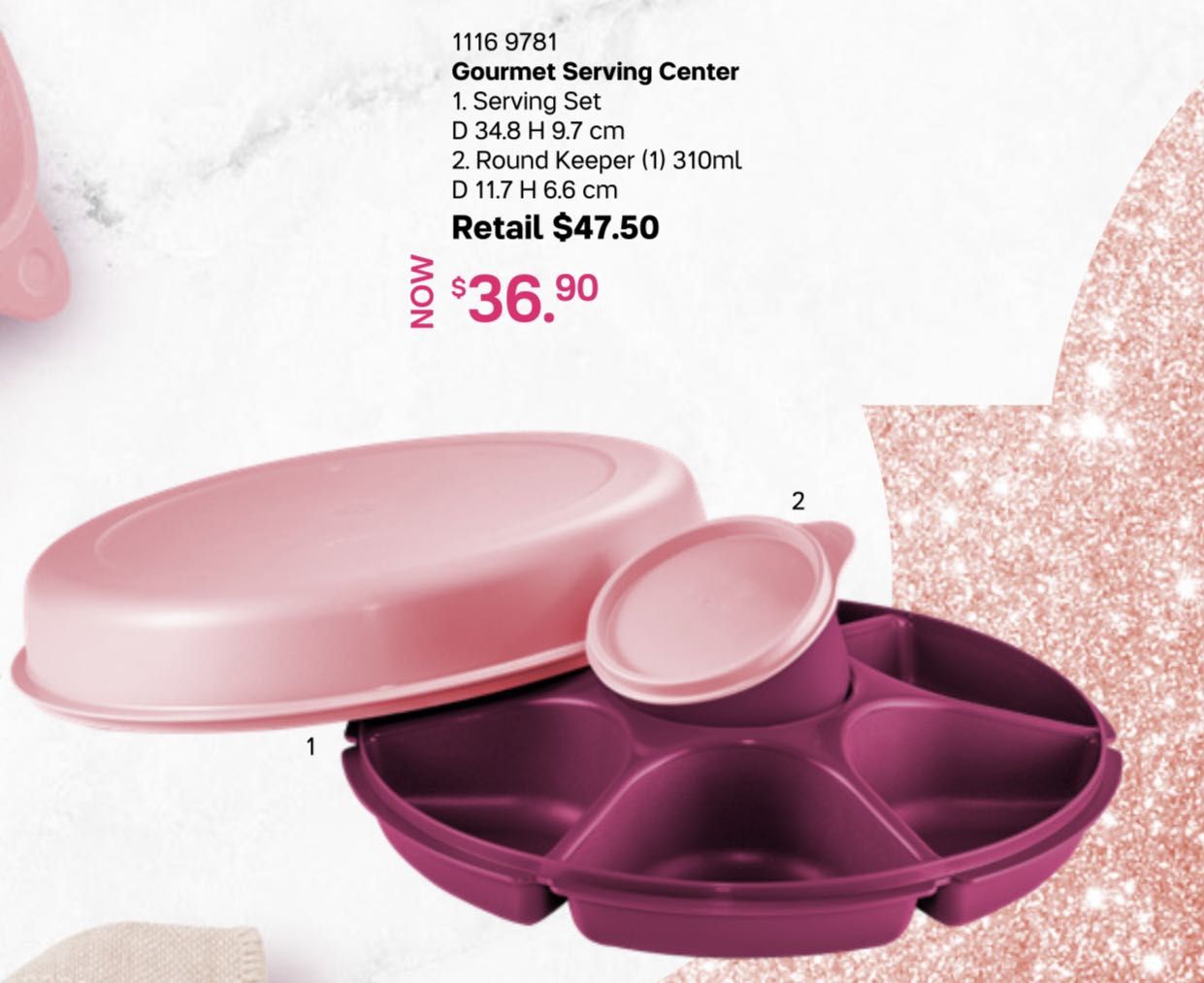 Tupperware Serving Center, Furniture & Home Living, Kitchenware
