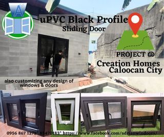 uPVC BLACK PROFILE SLIDING DOOR