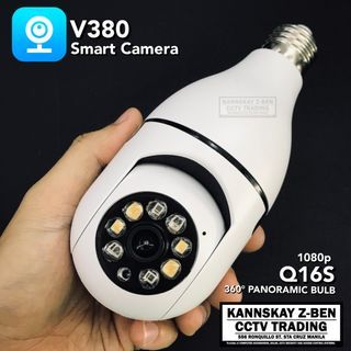 V380 WIFI IP Camera IPC-V380 Q16S Light Bulb Camera 360°Panoramic CCTV Camera with Night Vision