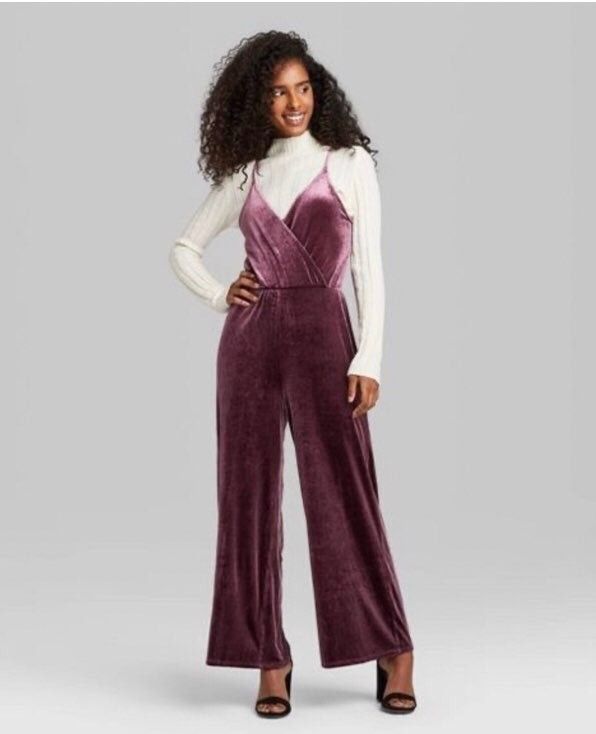 Target velvet jumpsuit deals