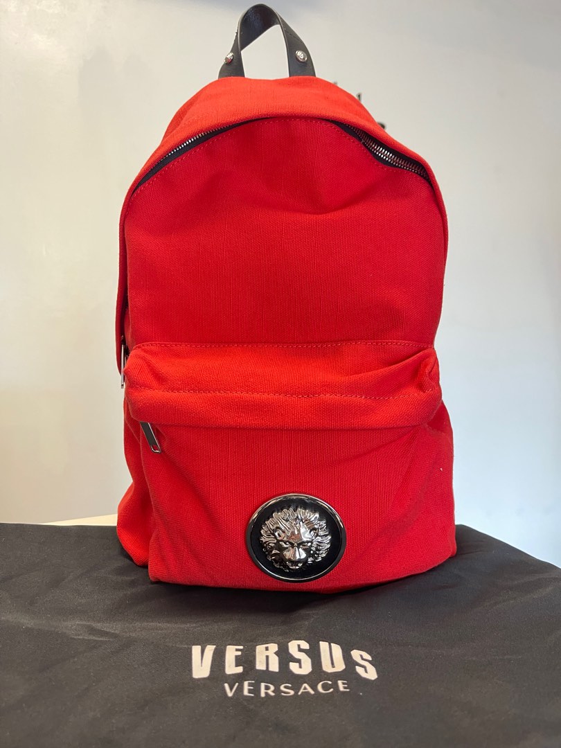 Red versace backpack clearance