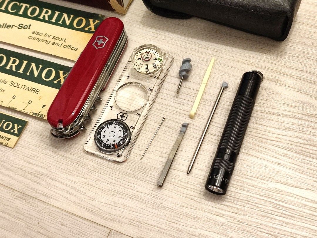 Victorinox Huntsman Plus Traveller Set Vintage Complete Mint NOS