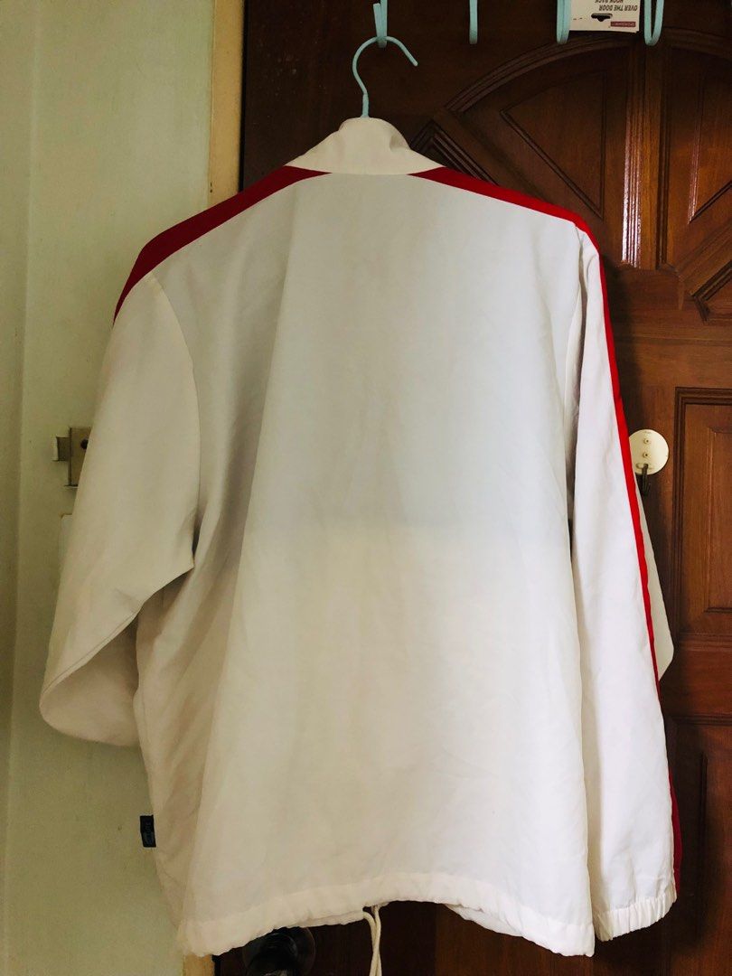 Red white adidas best sale jacket
