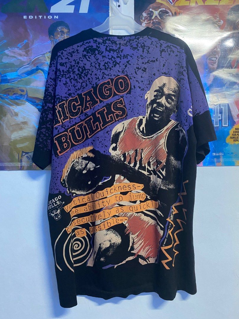 Vintage Early 90s Michael Jordan Chicago Bulls Hanes Bootleg Rap Tee Sz. XL