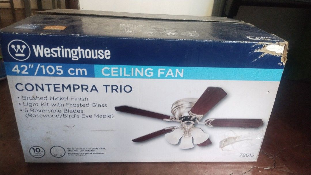 Westinghouse Contempra Trio, Furniture & Home Living, Lighting & Fans