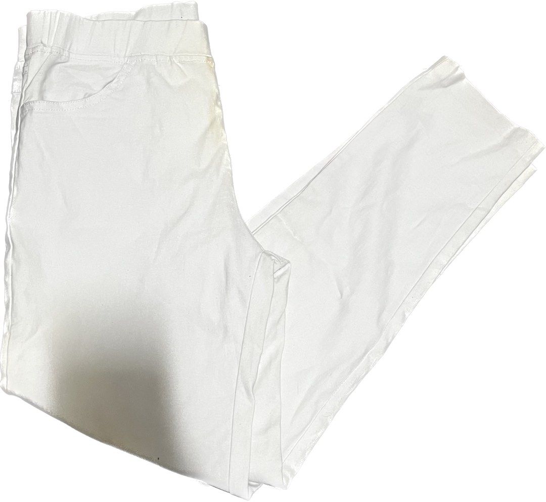 White leggings with pockets outlet
