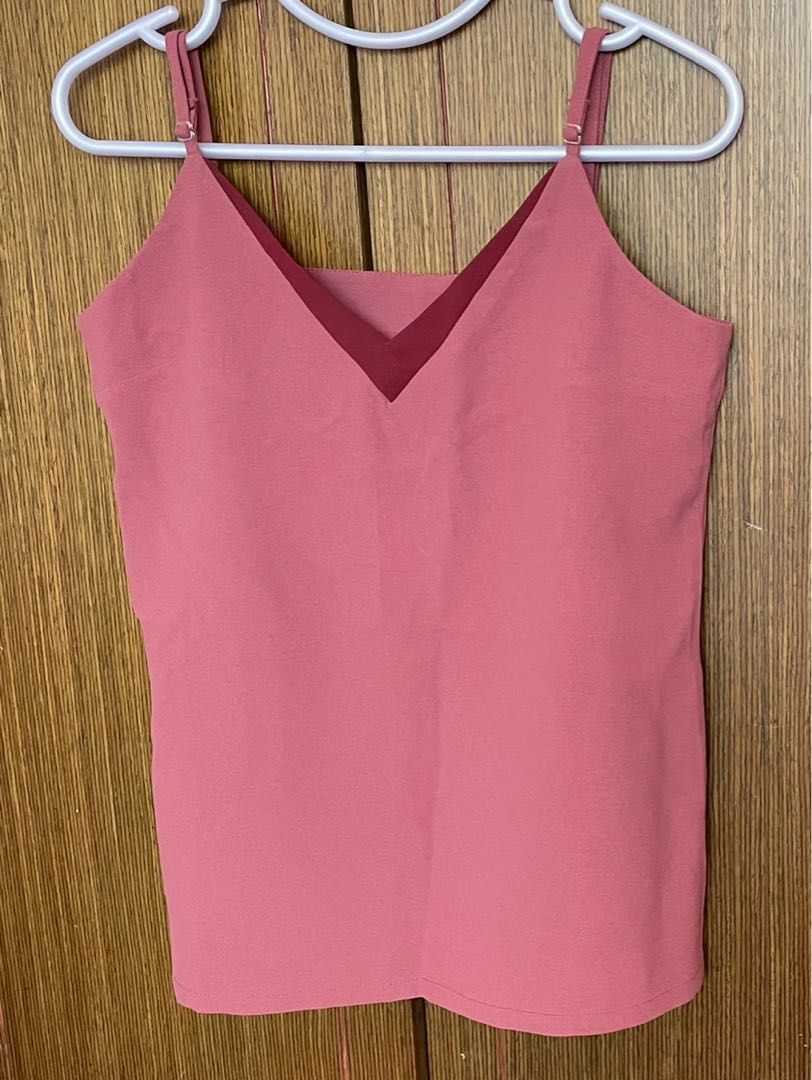 Wine Red Sleeveless Top Shirts Women Girls Fashionable Cool