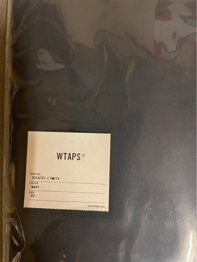 Wtaps 23SS Peak Out / LS / Cotton Navy, 男裝, 上身及套裝, T-shirt ...