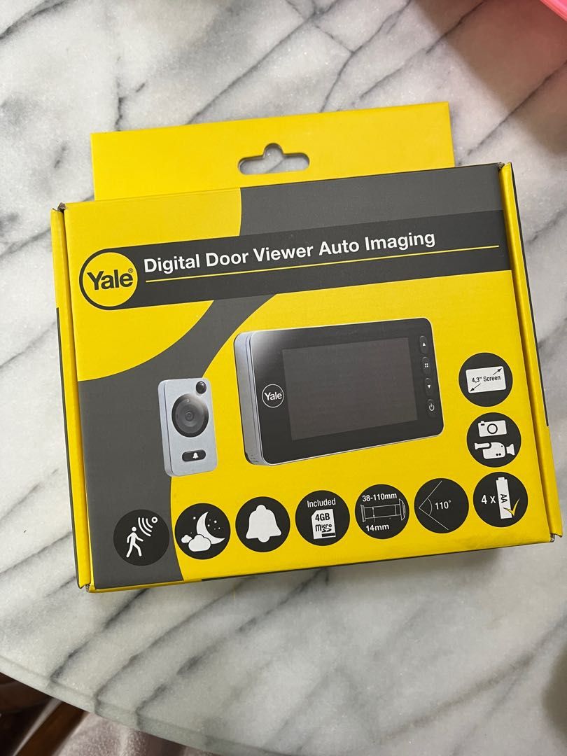 YALE digital door viewer, Furniture & Home Living, Security & Locks