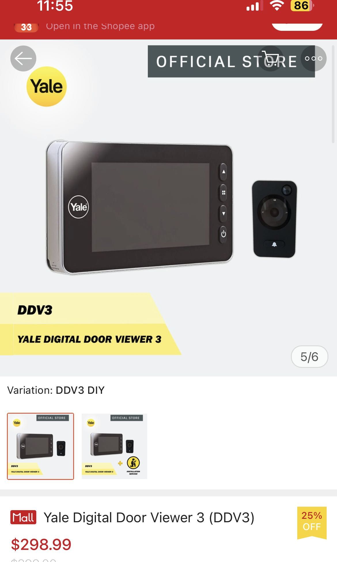 YALE digital door viewer, Furniture & Home Living, Security & Locks