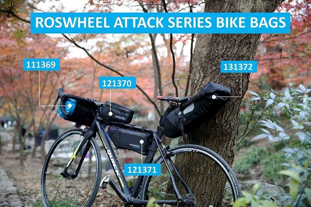 YBR HOT Roswheel Attack Series 111369 Waterproof Adjustable Capacity Bike Bicycle Cycling Handlebar Bag with Detachable Dry Pack