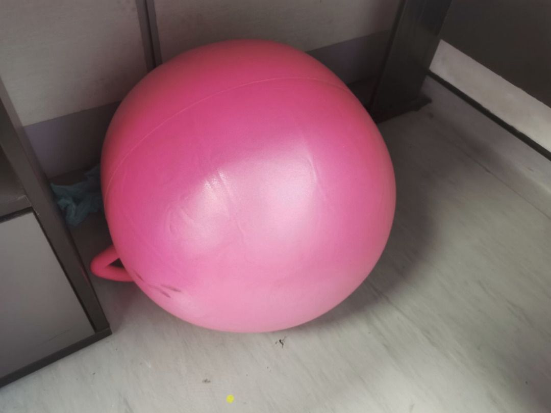 Gym ball store with handle
