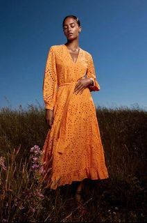 Zara Openwork Eyelet Embroidery Dress
