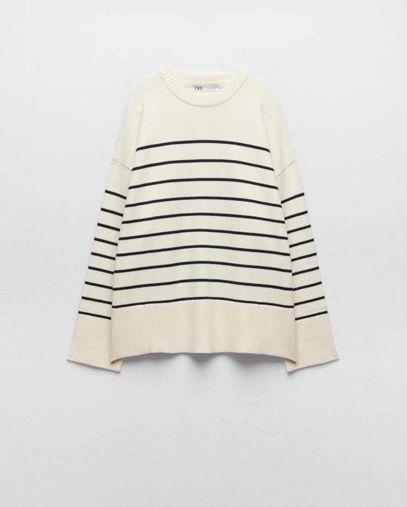 ZARA striped knit sweater Women s Fashion Tops Longsleeves on Carousell