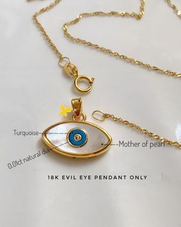18k Evil Eye Pendant