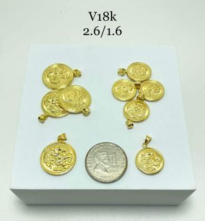 18K Saudi Gold Lucky Dragon Pendant