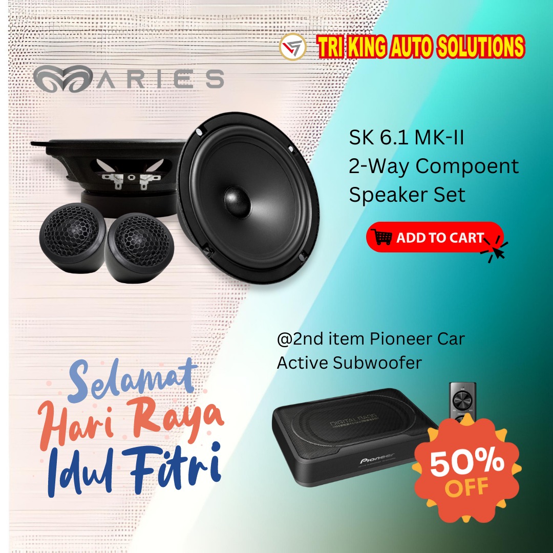 2023 Hari Raya Sales Aries SK6.1 MKII 2Way Component Speaker Set