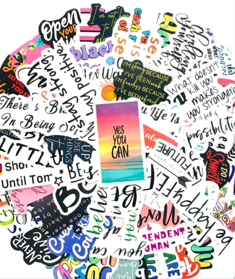 50 PCs or 100 PCs motivational quotes reward Stickers for kids ...