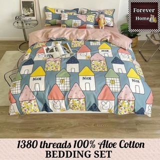 🏠現貨🏠全新🆕升級🆙1380針床單套裝Bedding set 💰消費券💰 - 款式L14