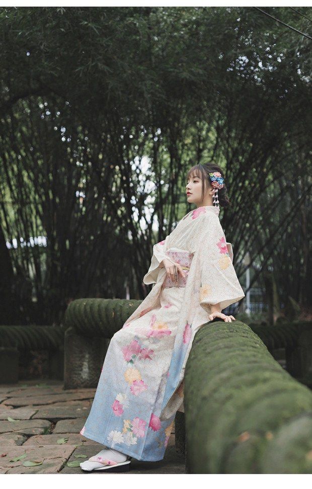 日式和服和風復古清新小振袖改良和服攝影旅拍寫真現貨, 女裝, 連身裙