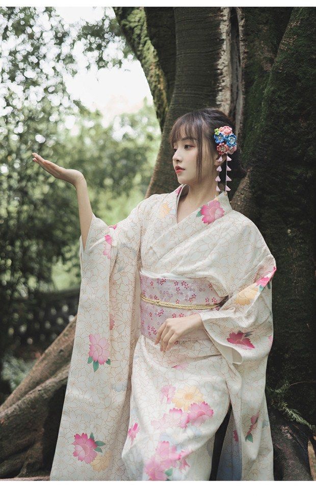 日式和服和風復古清新小振袖改良和服攝影旅拍寫真現貨, 女裝, 連身裙