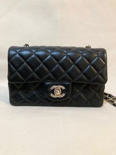 購自專門店 98% NEW Chanel Classic Mini Flap Bag CF 20CM CF20 Black 袋 包 黑色 lambskin 羊皮 Gold Hardware 淡金扣